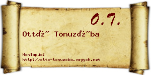 Ottó Tonuzóba névjegykártya